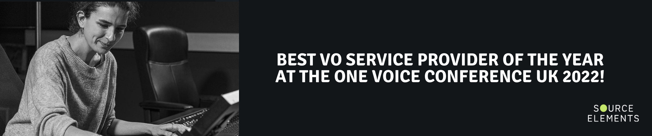 Best VO Service Provider of the Year at the One Voice Conference UK 2022
